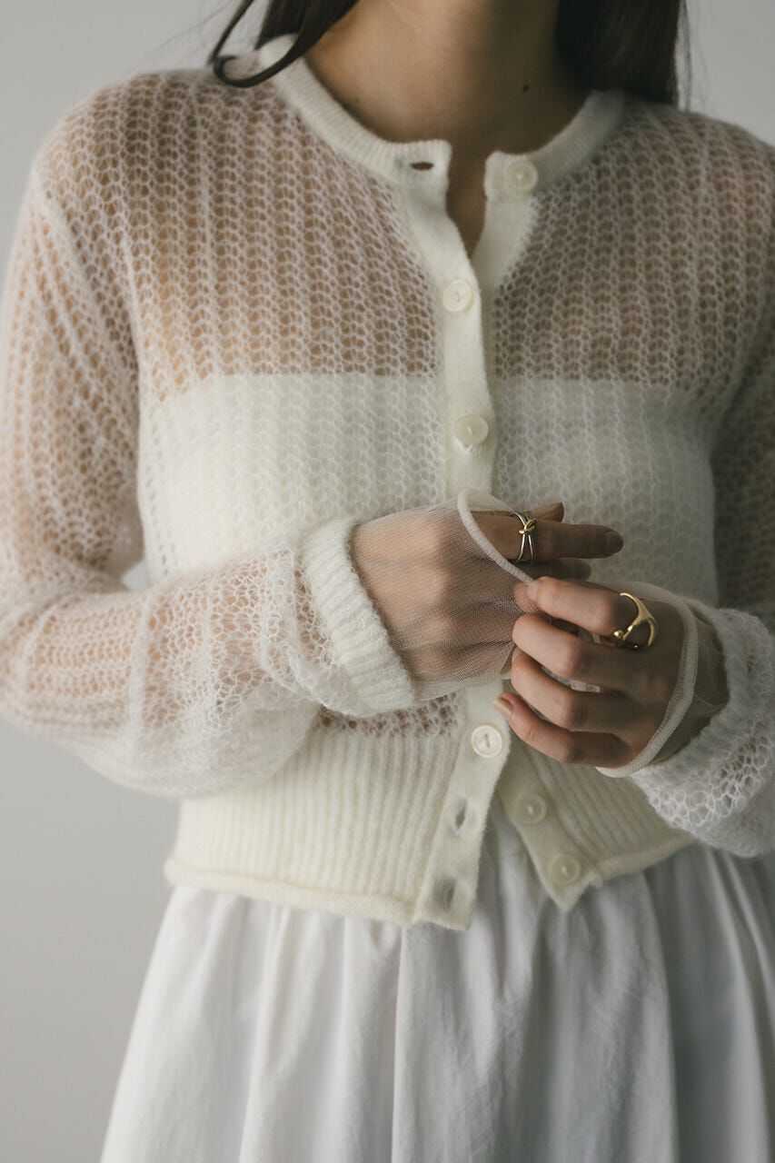 STYLEMIXER「レイヤースリーブモヘアミックスニットカーデ」|ニット・セーター|