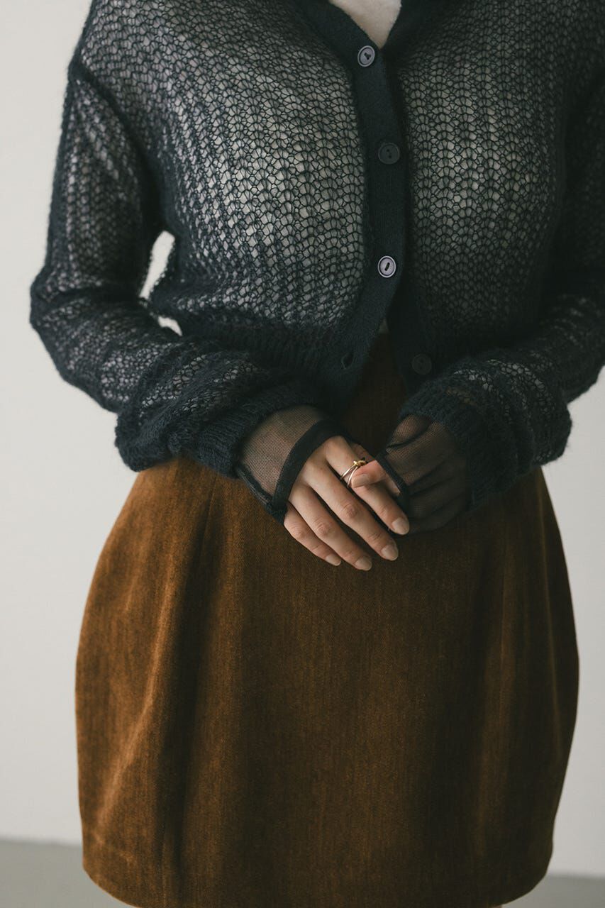 STYLEMIXER「レイヤースリーブモヘアミックスニットカーデ」|ニット・セーター|