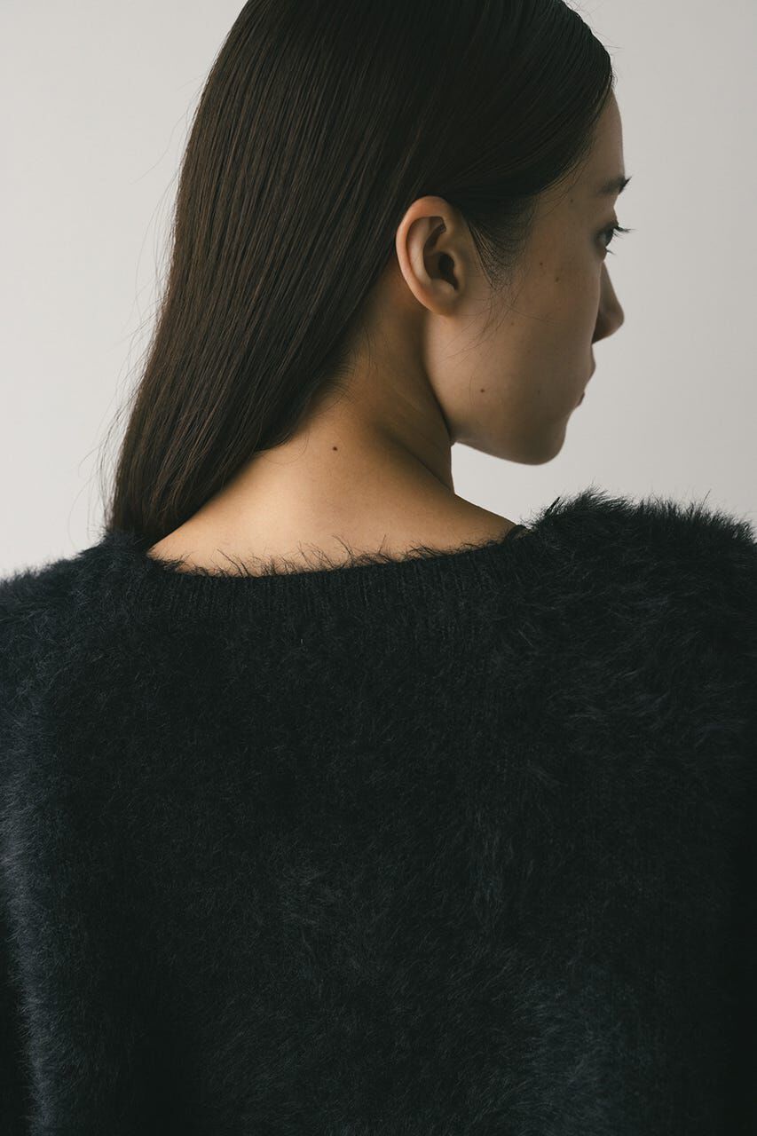 STYLEMIXER「ダブルクロスシャギーニットカーデ」|カーディガン|