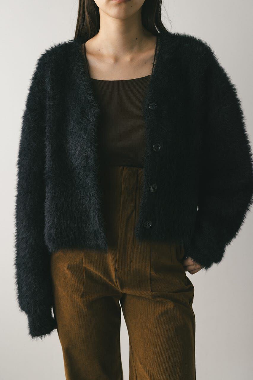 STYLEMIXER「ダブルクロスシャギーニットカーデ」|カーディガン|