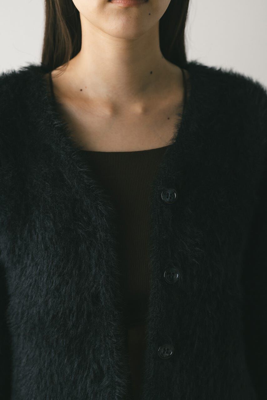 STYLEMIXER「ダブルクロスシャギーニットカーデ」|カーディガン|