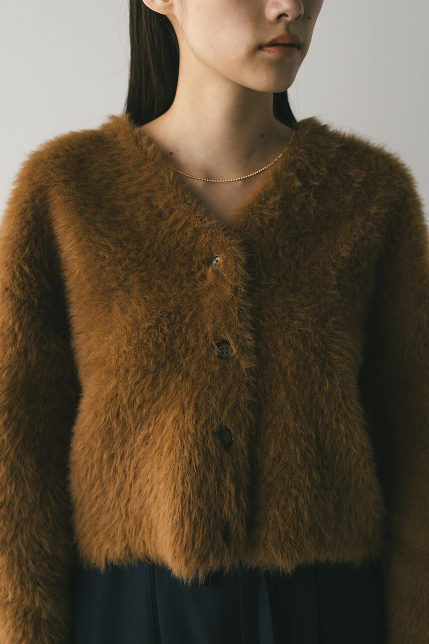 STYLEMIXER「ダブルクロスシャギーニットカーデ」|カーディガン|