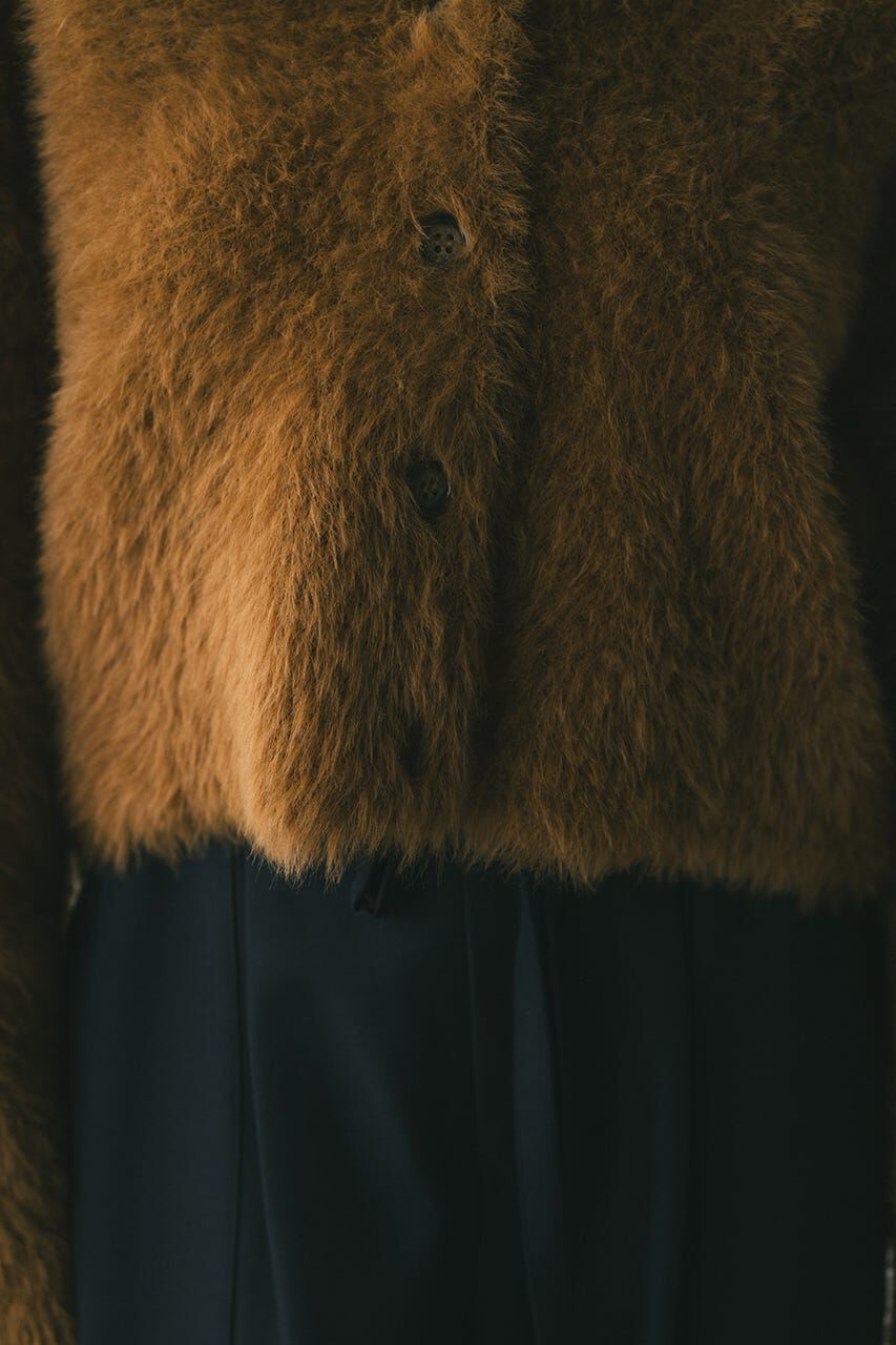 STYLEMIXER「ダブルクロスシャギーニットカーデ」|カーディガン|