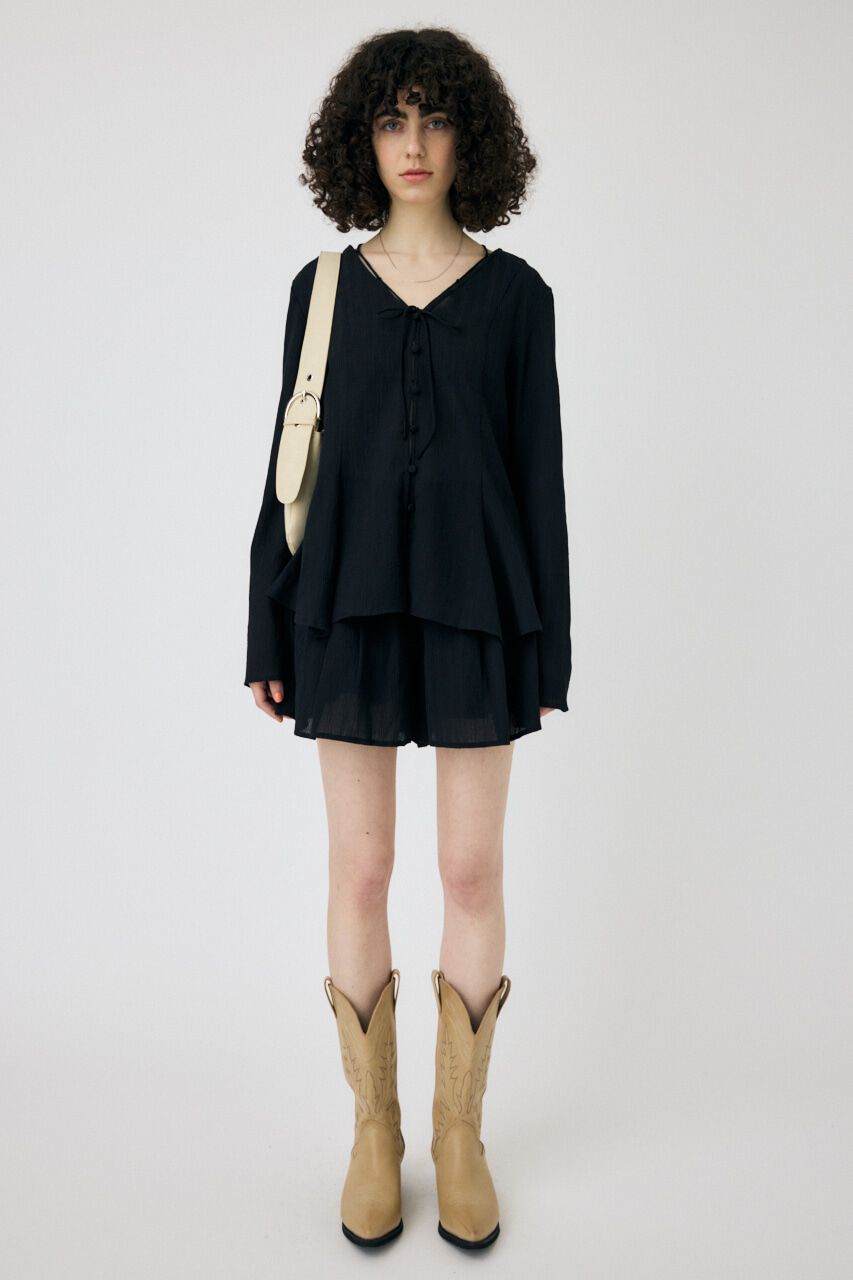 MOUSSY「SLEEVE FLARE シャツ & スカート」|ワンピース|