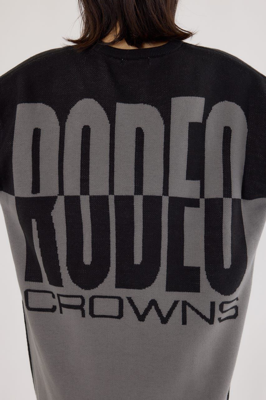 RODEO CROWNS「バックバイカラーロゴニットワンピース」|ワンピース|