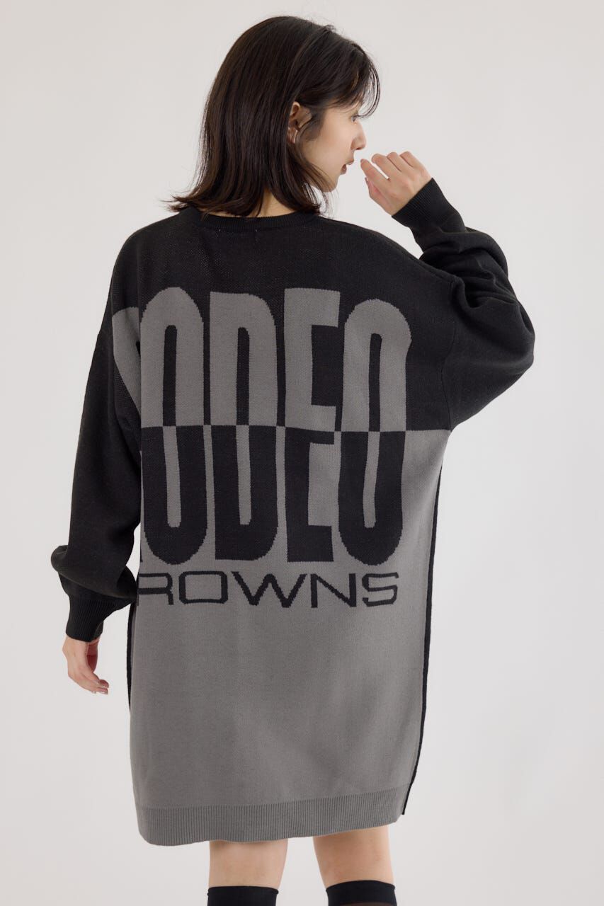 RODEO CROWNS「バックバイカラーロゴニットワンピース」|ワンピース|