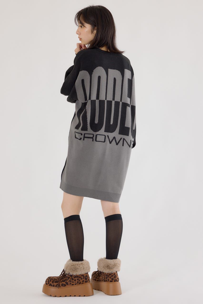 RODEO CROWNS「バックバイカラーロゴニットワンピース」|ワンピース|