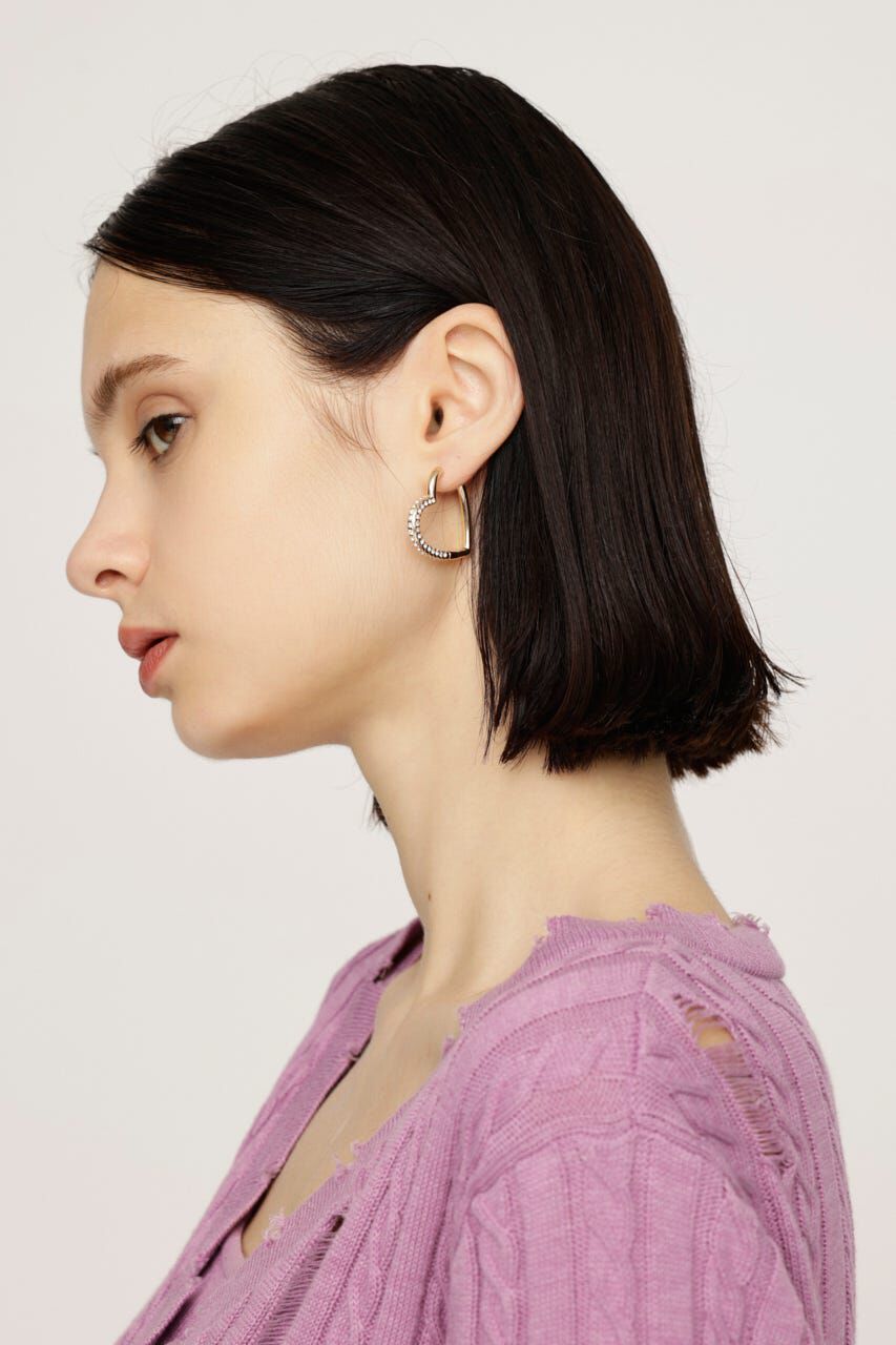 SLY「BIJOU HEART HOOP ピアス」|ピアス|