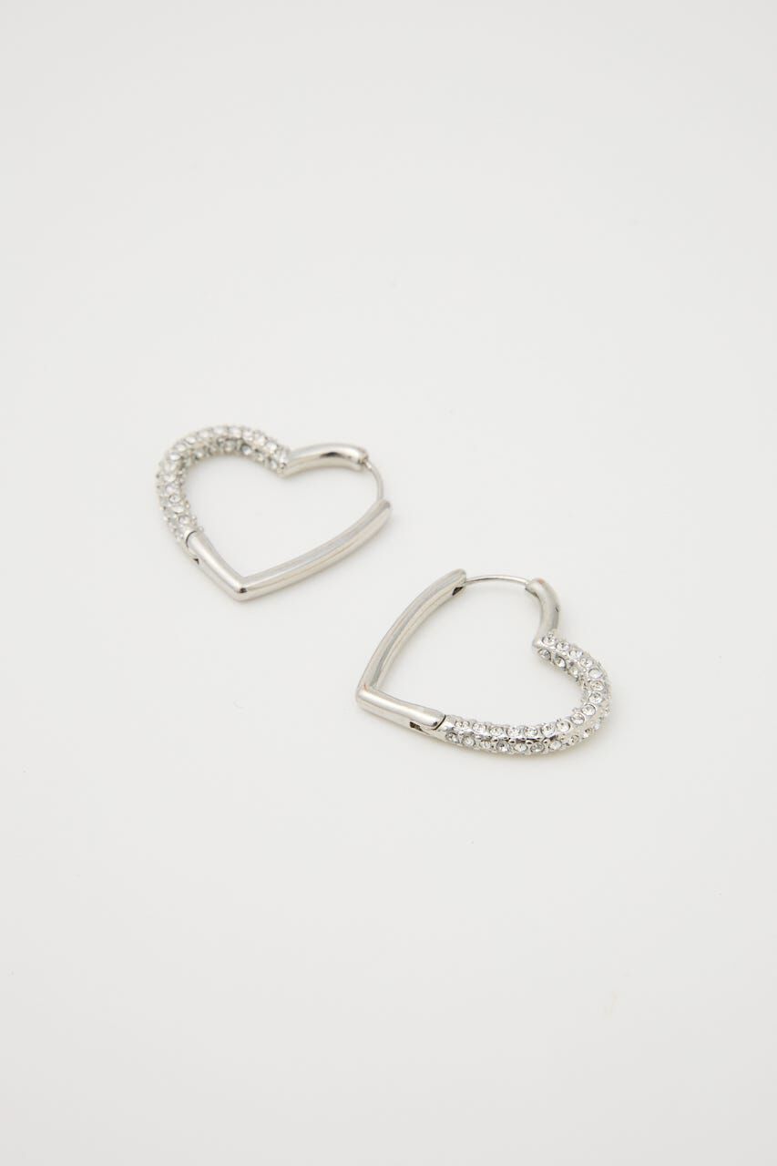 SLY「BIJOU HEART HOOP ピアス」|ピアス|