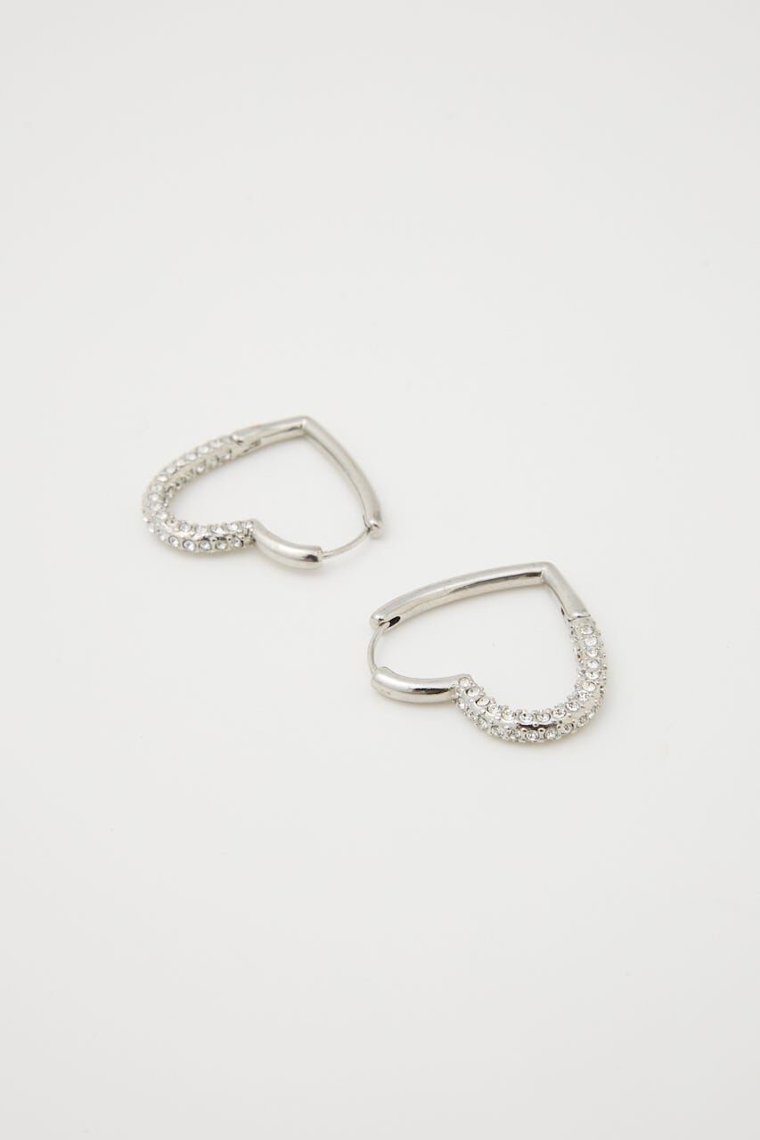SLY「BIJOU HEART HOOP ピアス」|ピアス|