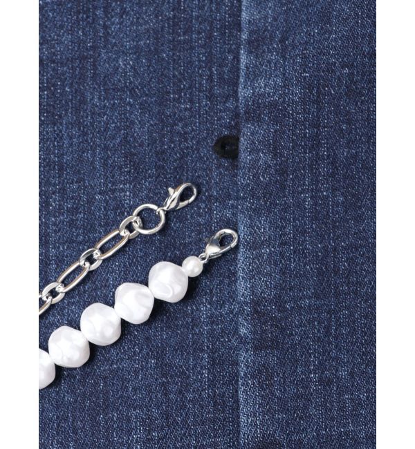 CALNAMUR「パールチェーンフレアデニム」|その他|