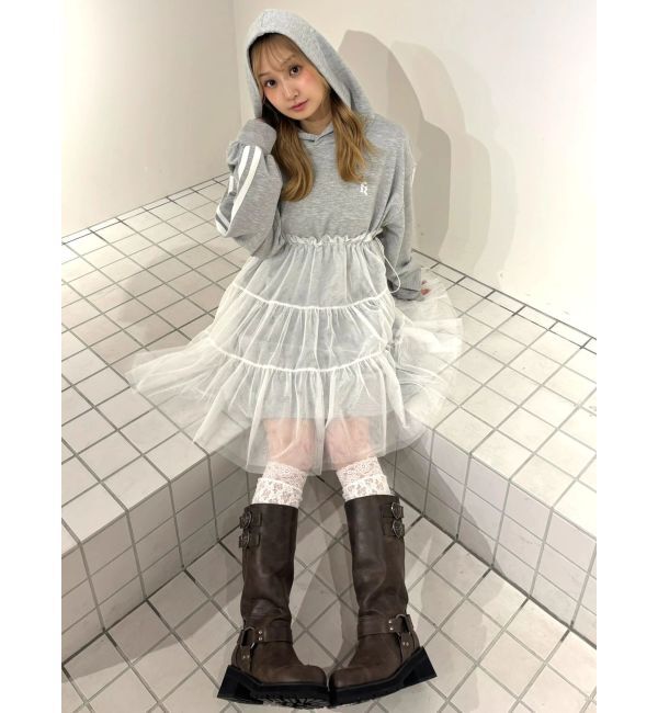 CALNAMUR「2WAYチュールオーバースウェットワンピース」|ワンピース|