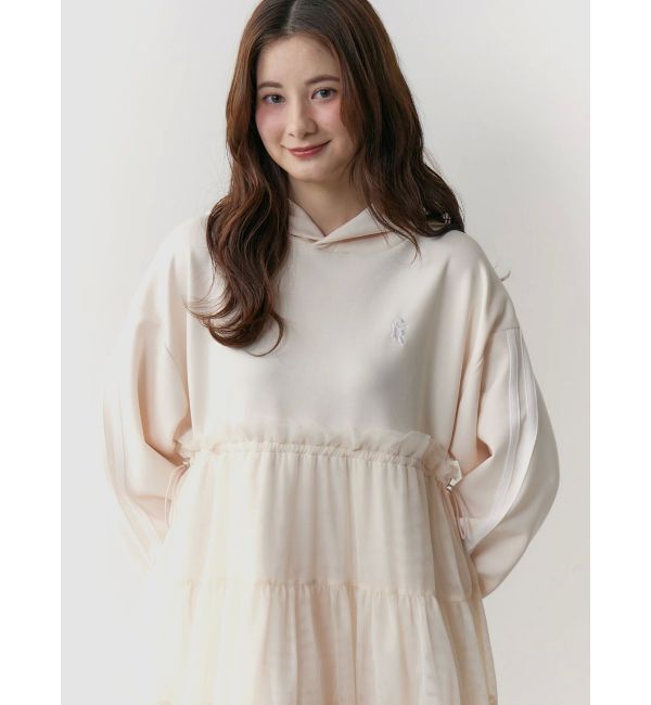 CALNAMUR「2WAYチュールオーバースウェットワンピース」|ワンピース|