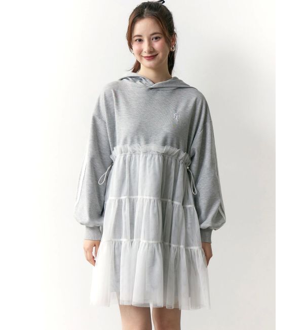 CALNAMUR「2WAYチュールオーバースウェットワンピース」|ワンピース|
