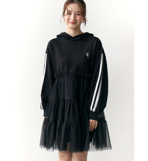 CALNAMUR「2WAYチュールオーバースウェットワンピース」|ワンピース|