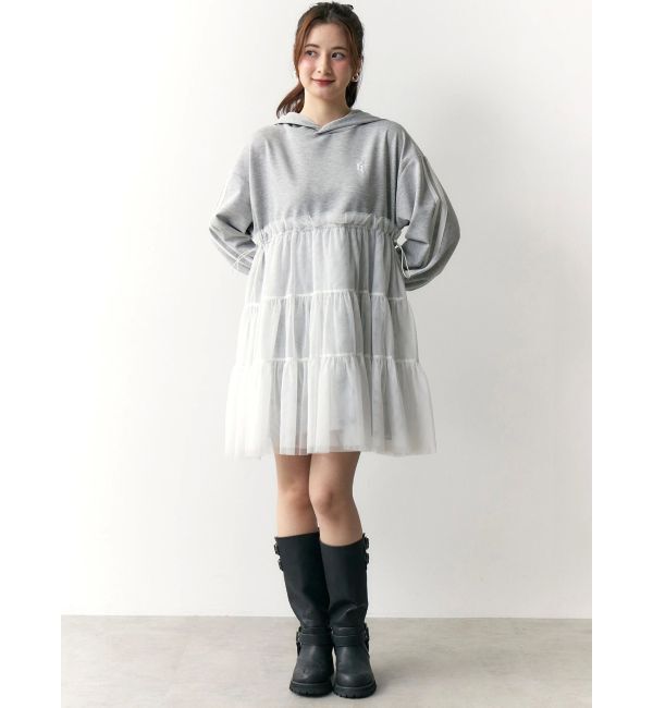 CALNAMUR「2WAYチュールオーバースウェットワンピース」|ワンピース|