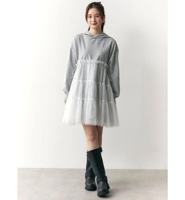 CALNAMUR「2WAYチュールオーバースウェットワンピース」|ワンピース|