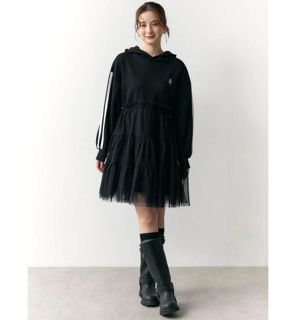 CALNAMUR「2WAYチュールオーバースウェットワンピース」|ワンピース|