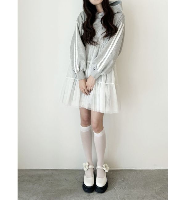 CALNAMUR「2WAYチュールオーバースウェットワンピース」|ワンピース|