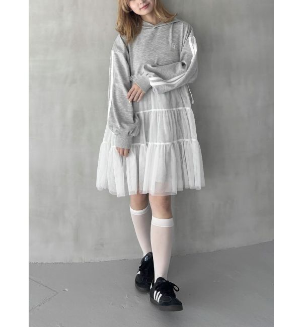 CALNAMUR「2WAYチュールオーバースウェットワンピース」|ワンピース|