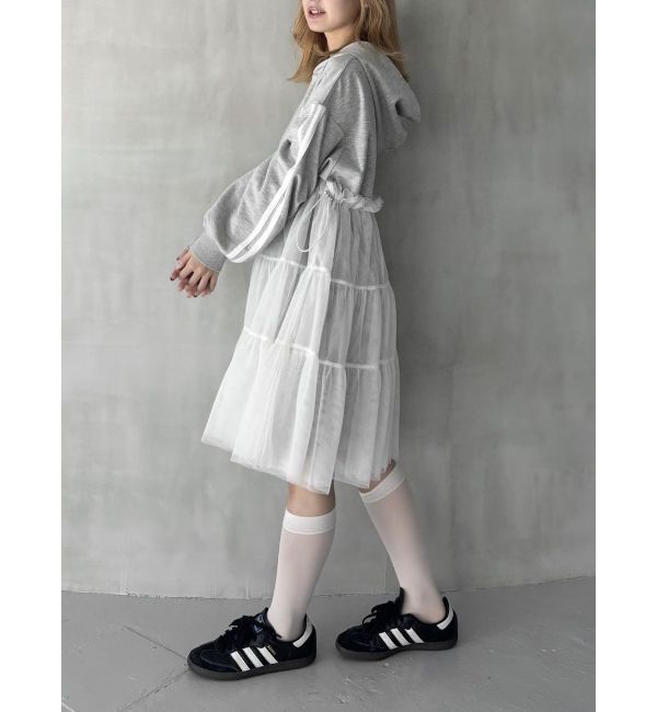 CALNAMUR「2WAYチュールオーバースウェットワンピース」|ワンピース|