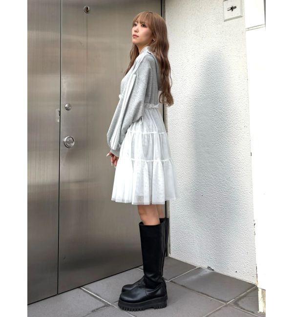 CALNAMUR「2WAYチュールオーバースウェットワンピース」|ワンピース|