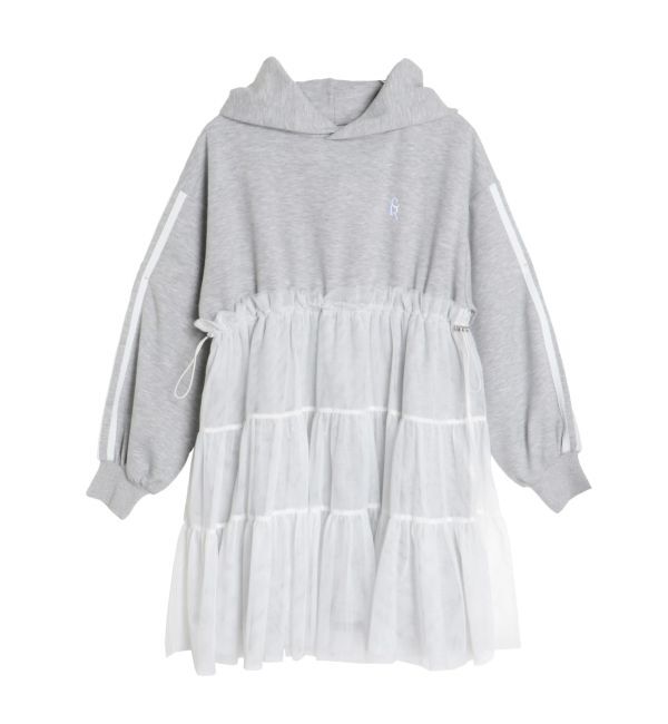 CALNAMUR「2WAYチュールオーバースウェットワンピース」|ワンピース|