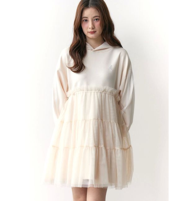 CALNAMUR「2WAYチュールオーバースウェットワンピース」|ワンピース|