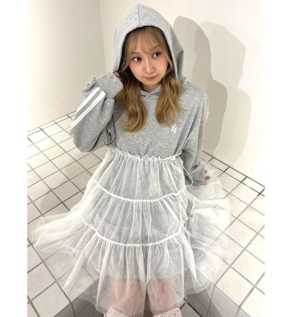 CALNAMUR「2WAYチュールオーバースウェットワンピース」|ワンピース|