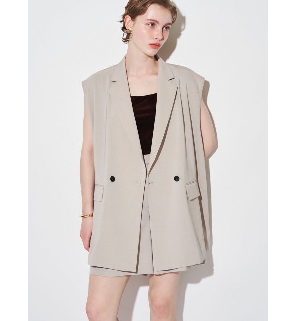 ELENDEEK「RELAXY TAILOVED GILET」|テーラードジャケット|アイボリー