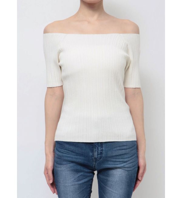 RESEXXY「オフショルリブニットトップス」|ニット・セーター|