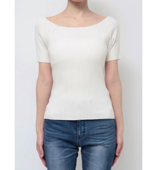 RESEXXY「オフショルリブニットトップス」|ニット・セーター|