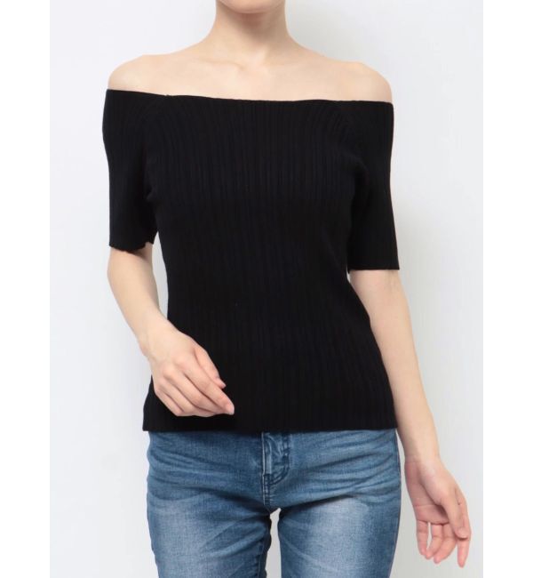 RESEXXY「オフショルリブニットトップス」|ニット・セーター|