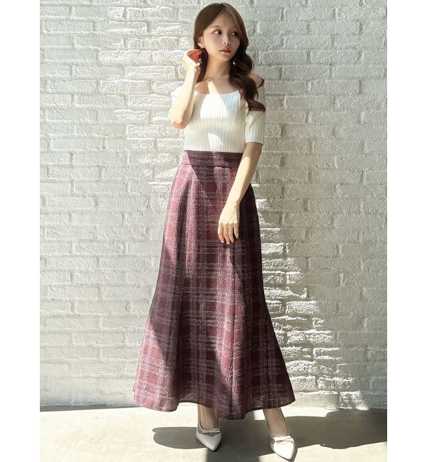 RESEXXY「オフショルリブニットトップス」|ニット・セーター|