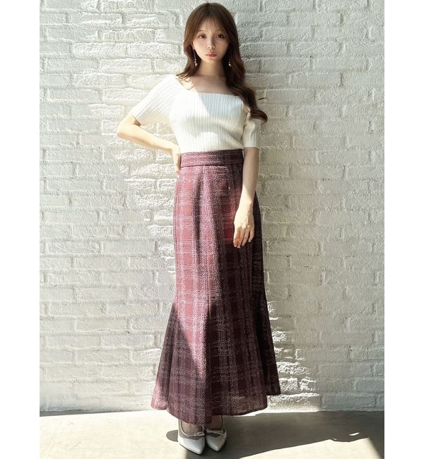 RESEXXY「オフショルリブニットトップス」|ニット・セーター|