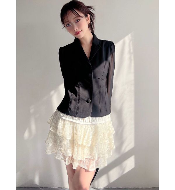 RESEXXY「シアースリーブコルセットジャケット」|テーラードジャケット|