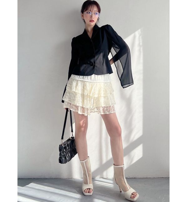 RESEXXY「シアースリーブコルセットジャケット」|テーラードジャケット|