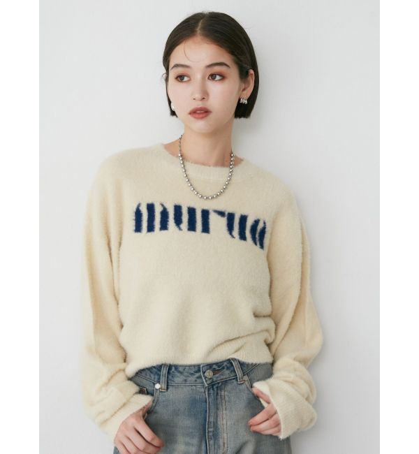 MURUA「ラウンドロゴシャギーニット」|ニット・セーター|