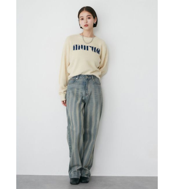 MURUA「ラウンドロゴシャギーニット」|ニット・セーター|