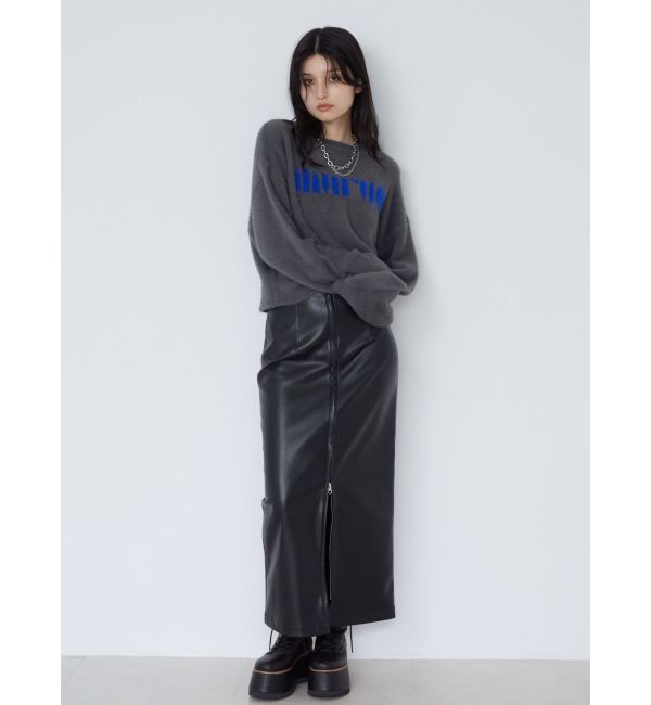 MURUA「ラウンドロゴシャギーニット」|ニット・セーター|