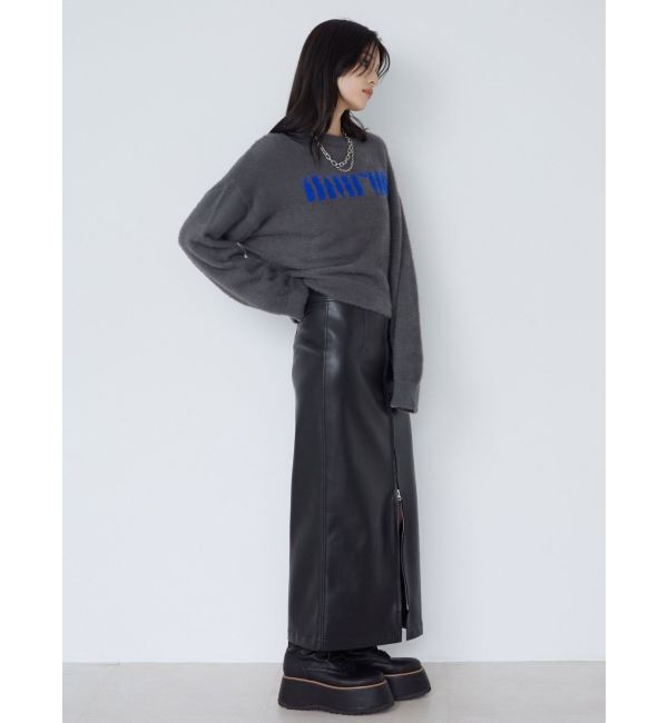 MURUA「ラウンドロゴシャギーニット」|ニット・セーター|