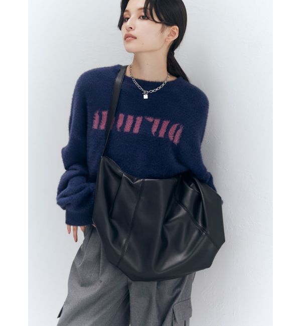 MURUA「ラウンドロゴシャギーニット」|ニット・セーター|