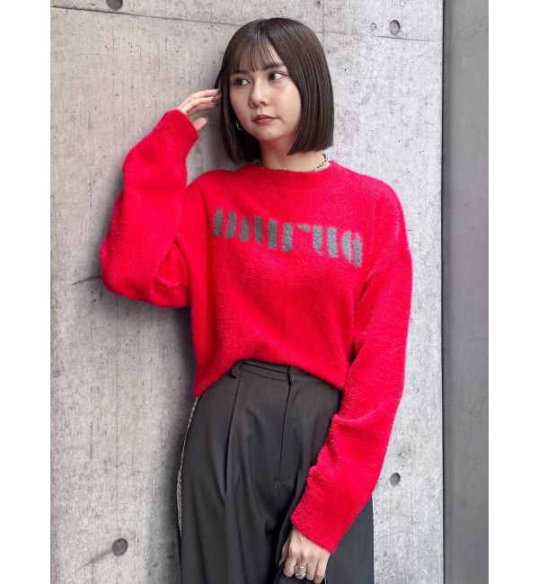 MURUA「ラウンドロゴシャギーニット」|ニット・セーター|