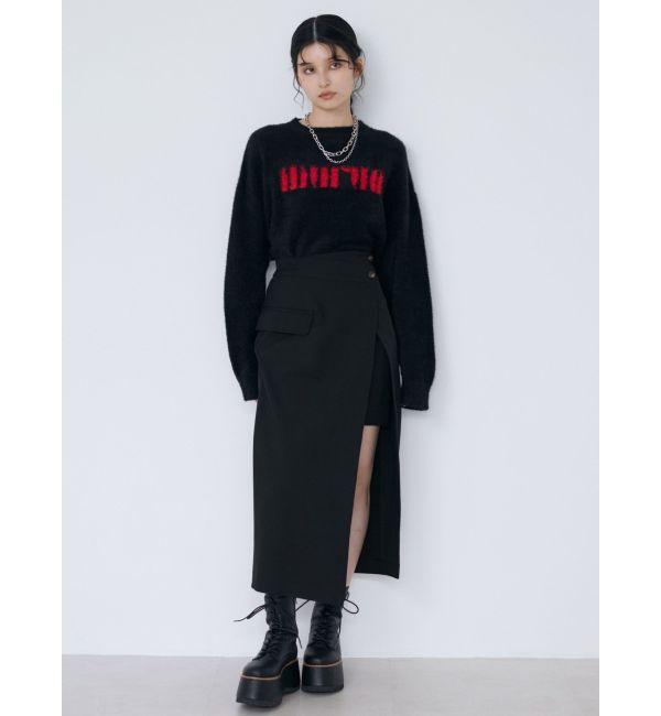 MURUA「ラウンドロゴシャギーニット」|ニット・セーター|