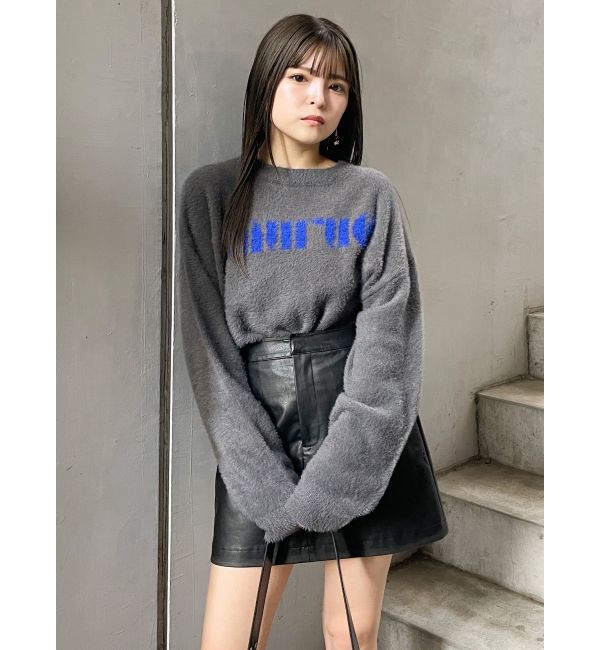 MURUA「ラウンドロゴシャギーニット」|ニット・セーター|