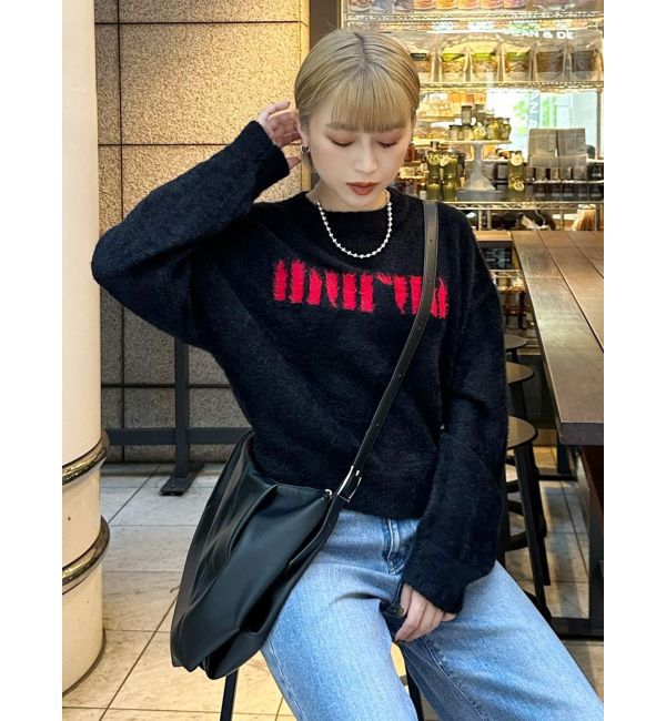 MURUA「ラウンドロゴシャギーニット」|ニット・セーター|