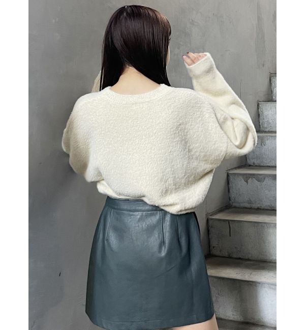 MURUA「ラウンドロゴシャギーニット」|ニット・セーター|