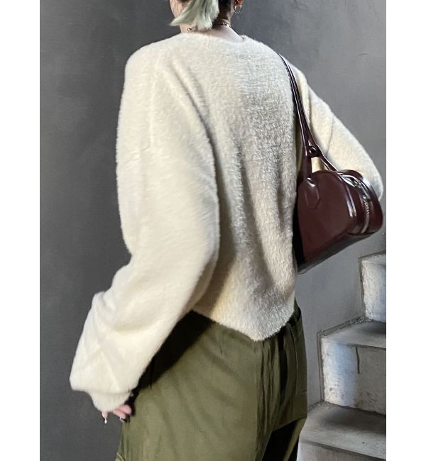 MURUA「ラウンドロゴシャギーニット」|ニット・セーター|