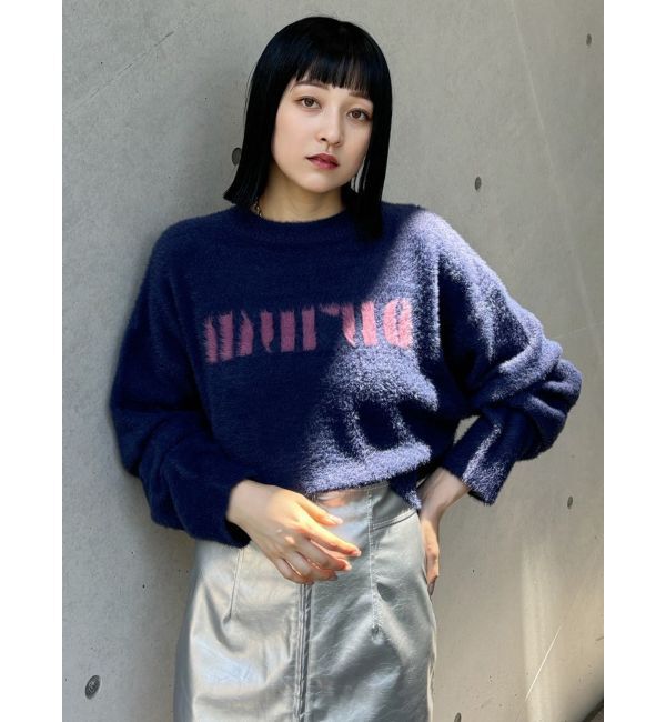 MURUA「ラウンドロゴシャギーニット」|ニット・セーター|