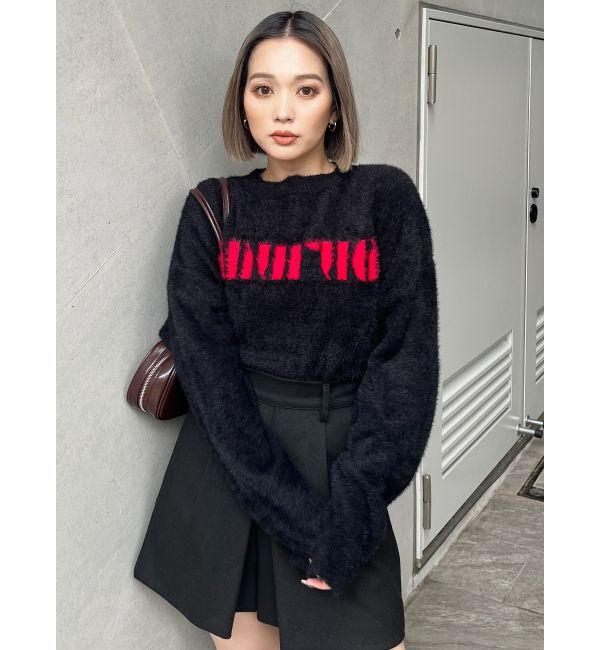 MURUA「ラウンドロゴシャギーニット」|ニット・セーター|